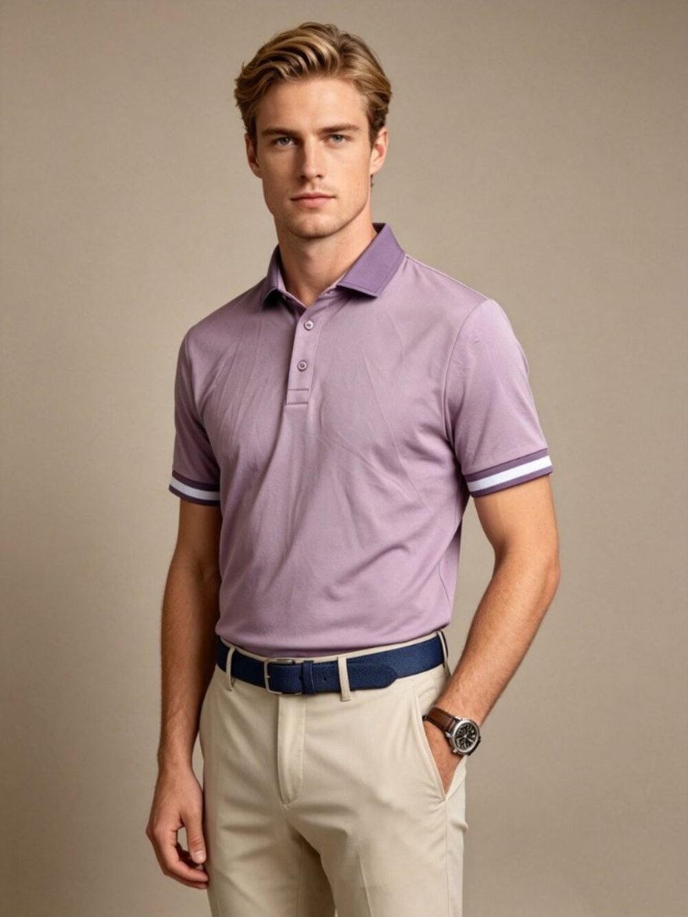 NWOT Redvanly Golf Polo Shirt Mens Purple Short-Sleeved Size XL